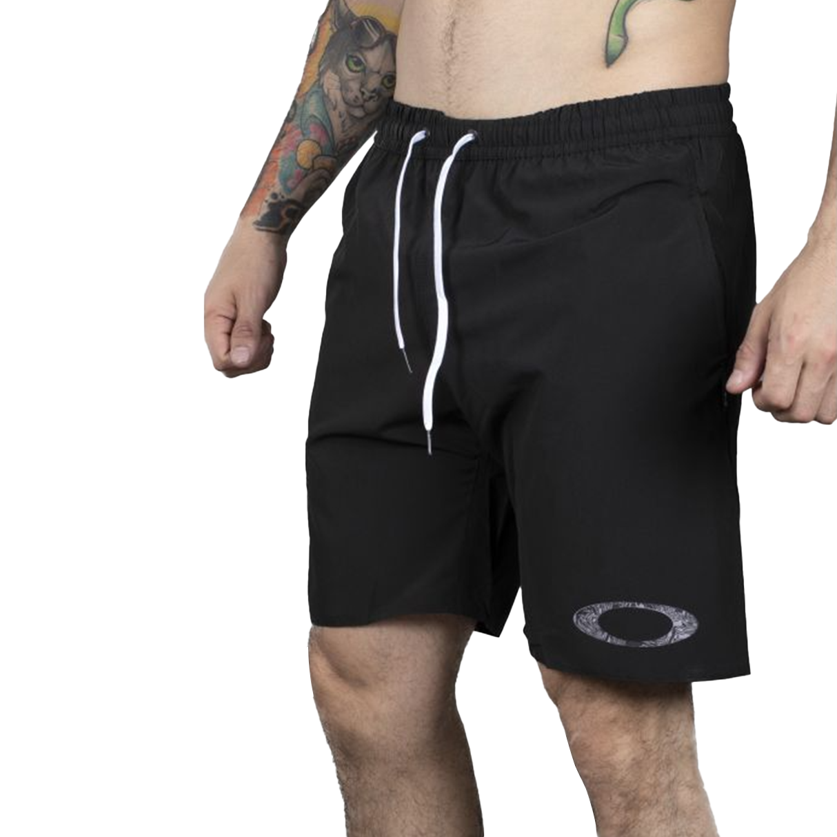 OCEAN WAVES GRAPHIC ELLIPSE TRUNK SHORTS